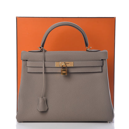 Hermes Togo Kelly Retourne 32 Gris Asphalte 11 of 47