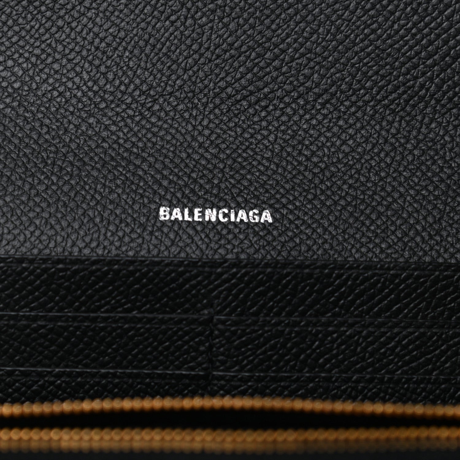 Balenciaga Grained Calfskin BB Thin Money Wallet Black 5 of 7