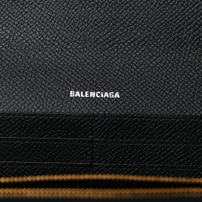 Balenciaga Grained Calfskin BB Thin Money Wallet Black 5 of 7