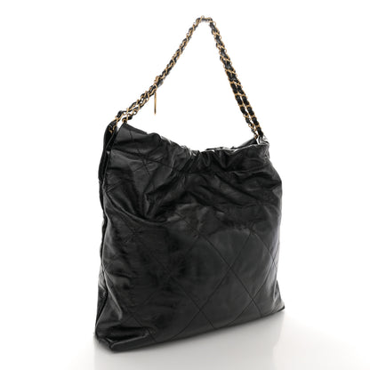 Chanel Shiny Calfskin Quilted Chanel 22 Black 4 of 11