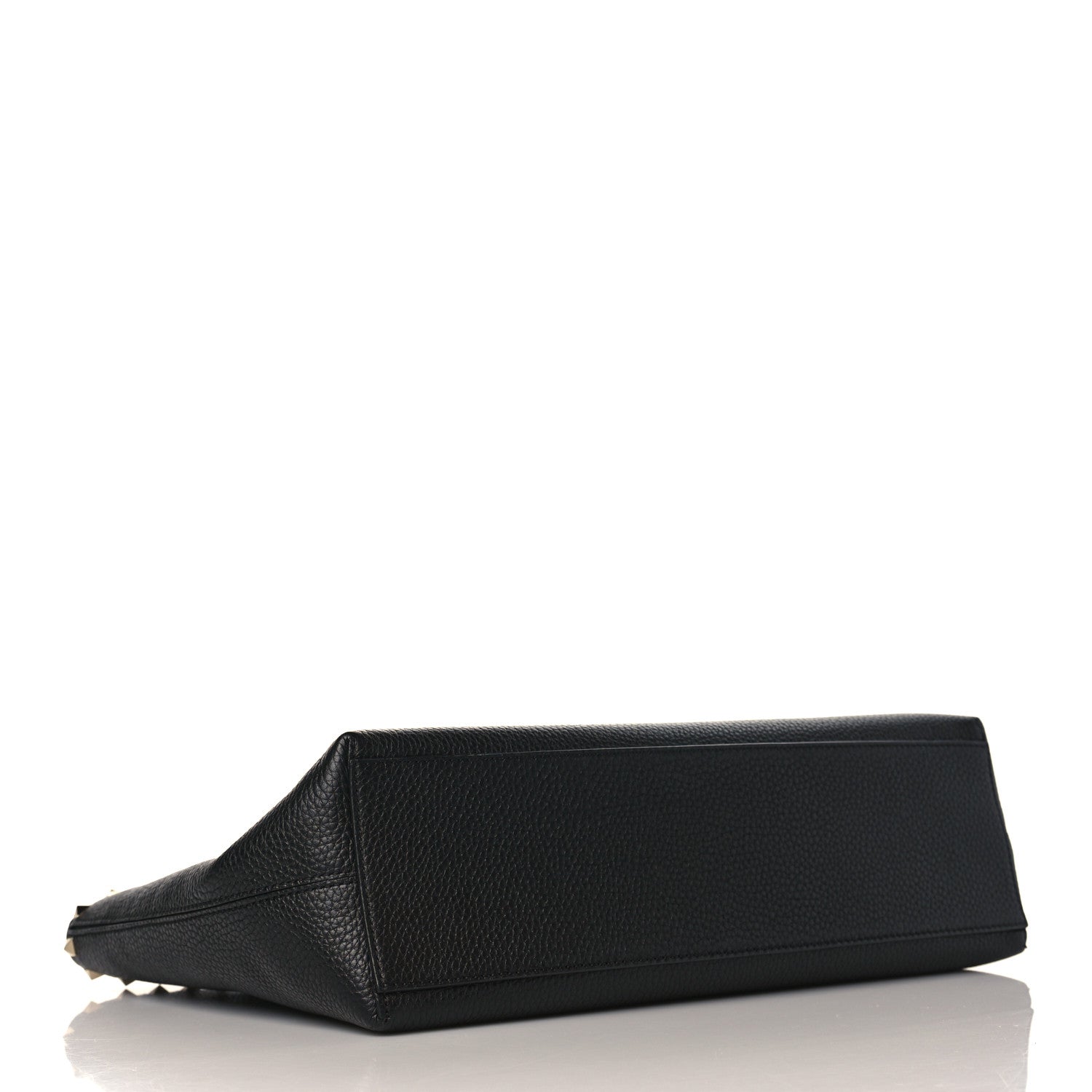 Valentino Garavani Grained Calfskin Small Rockstud Shoulder Tote Black 4 of 8