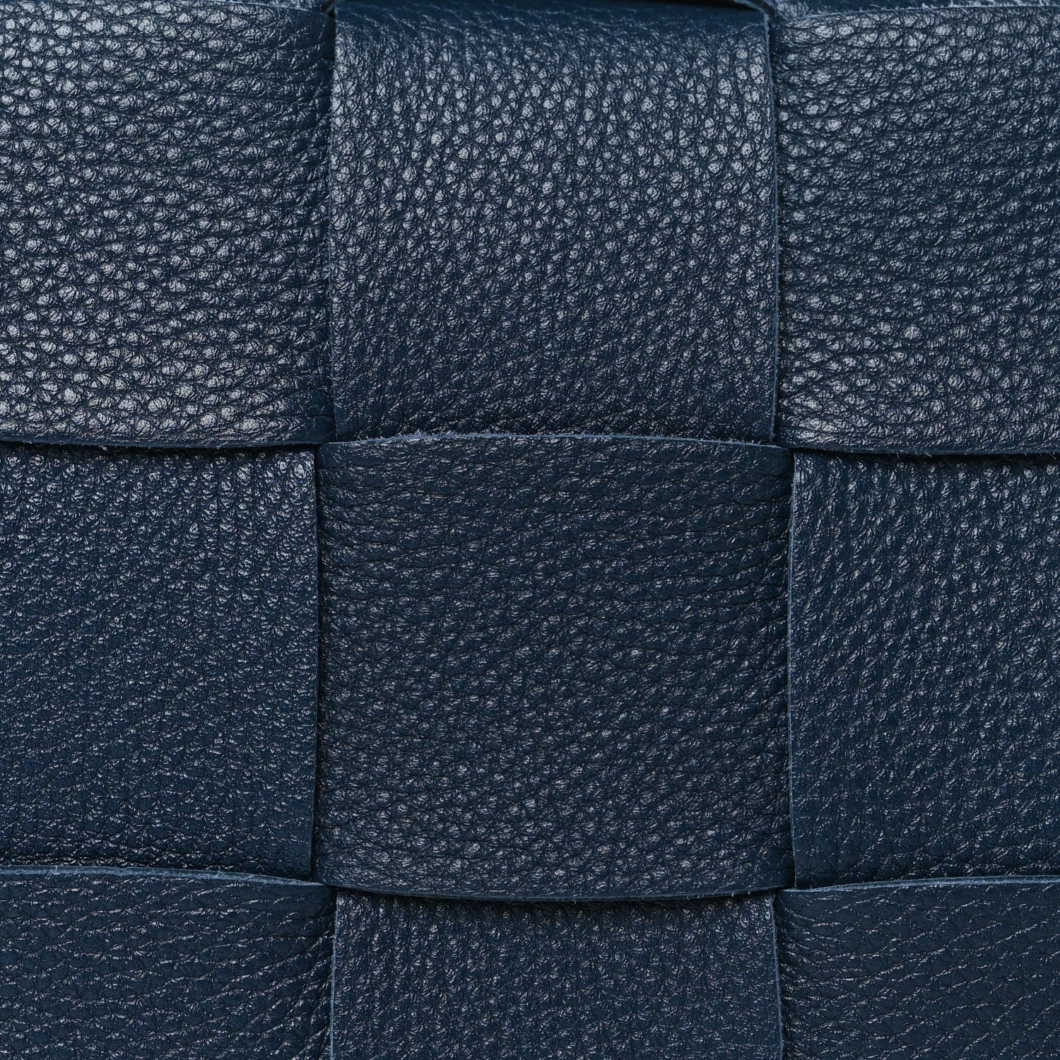 Bottega Veneta Grained Calfskin Maxi Intrecciato Cassette Crossbody Bag Deep Blue 8 of 11
