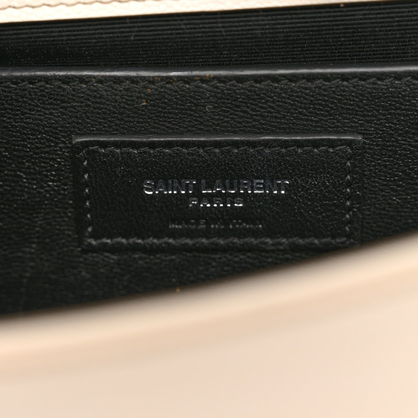 Grain De Poudre Calfskin Medium Classic Monogram Kate Tassel Satchel Crema Soft