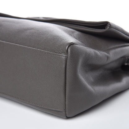Saint Laurent Grain De Poudre Medium West Hollywood Monogram Fold-Over Earth 9 of 9