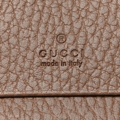 Gucci Pebbled Calfskin GG Marmont Card Case Porcelain Rose 6 of 7