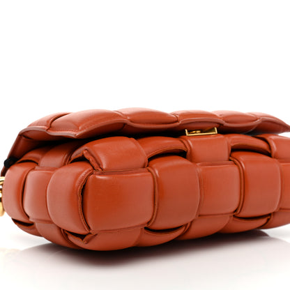 Bottega Veneta Lambskin Maxi Intreccio Padded Chain Cassette Crossbody Bag Maple 8 of 9
