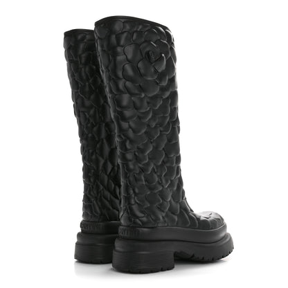 Valentino Garavani Rubber Atelier 03 Rose Edition 30/50mm Tall Rainboots 35 Black 4 of 9