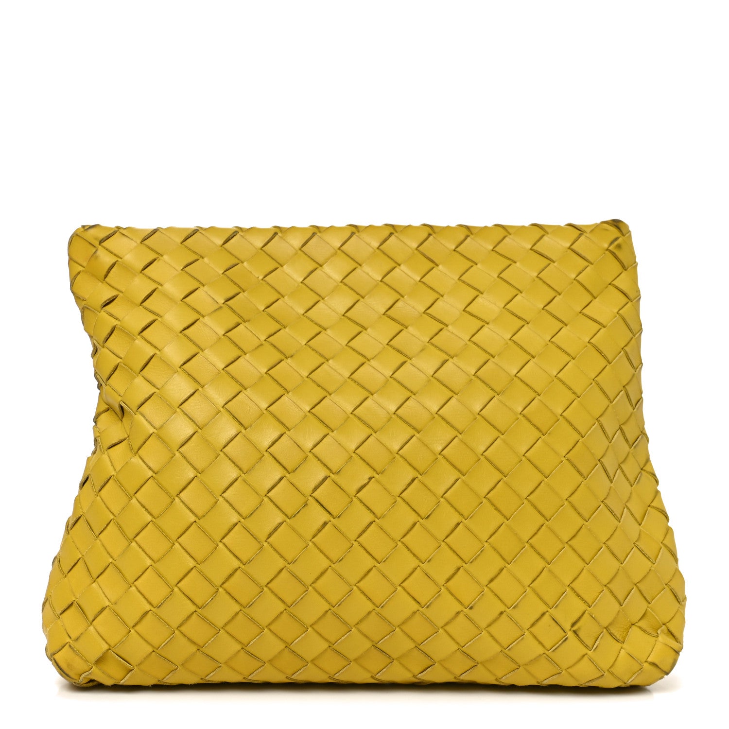Bottega Veneta Nappa Intrecciato Fold Clutch Lemon 1 of 8