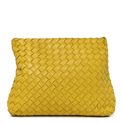 Bottega Veneta Nappa Intrecciato Fold Clutch Lemon 1 of 8