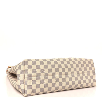 Louis Vuitton Damier Azur Graceful MM Rose Ballerine 4 of 9