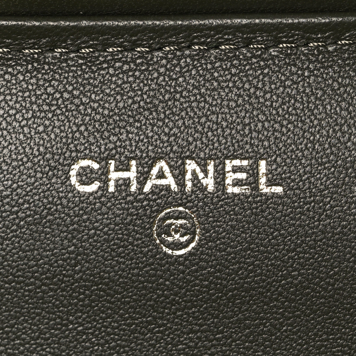 Chanel Calfskin Crocodile Embossed Top Handle Long Clutch With Chain Khaki 6 of 12