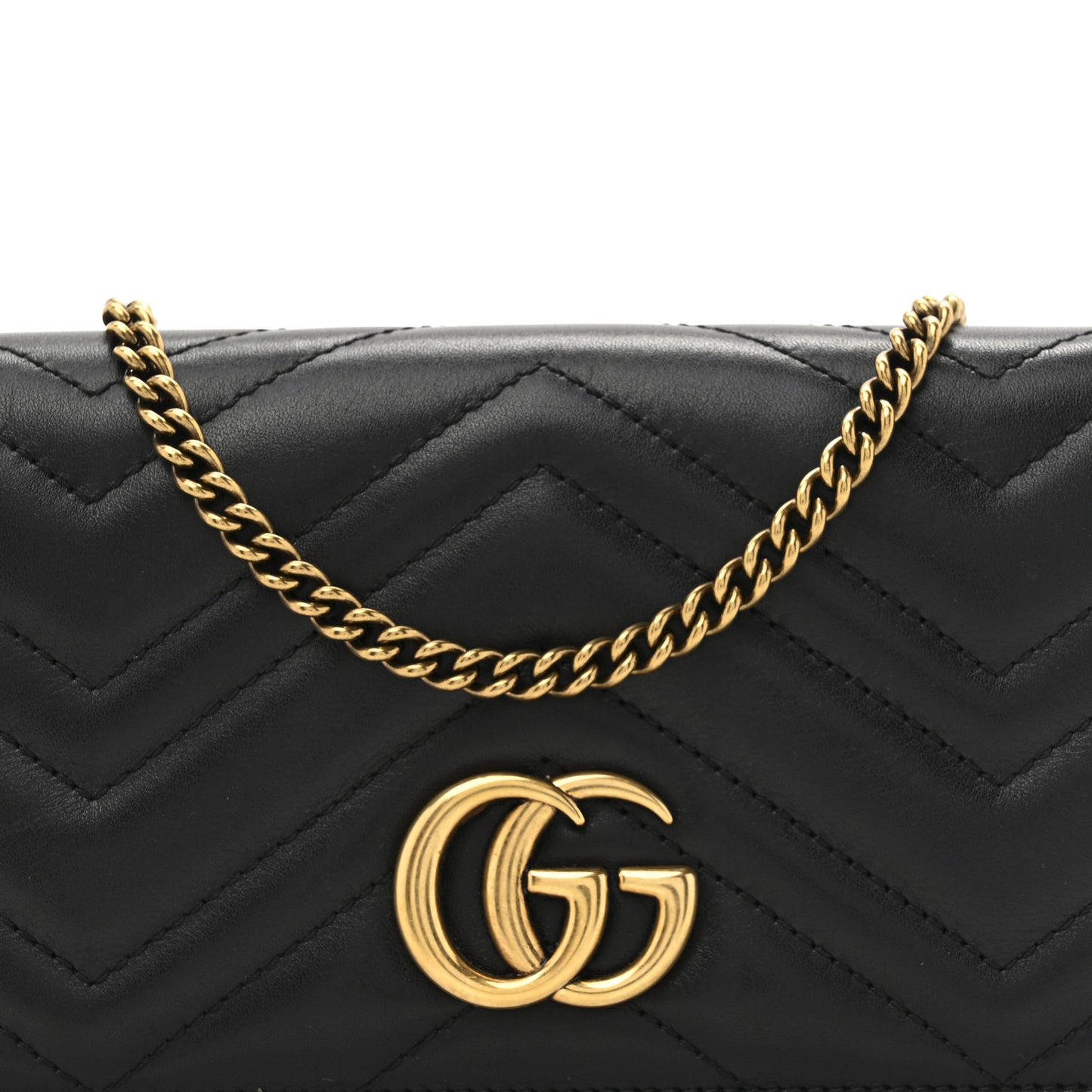 Calfskin Matelasse GG Marmont Mini Bag Black