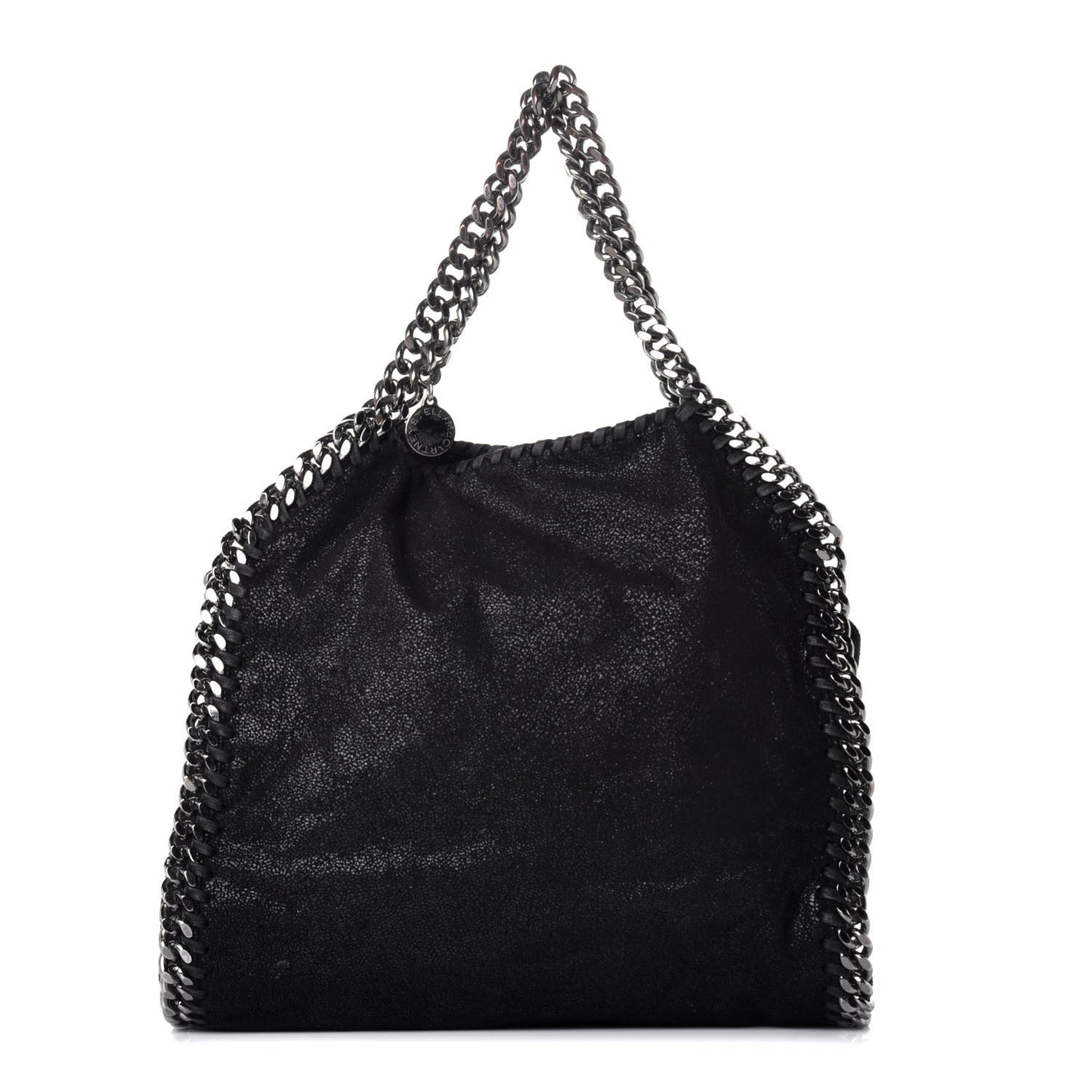 Shaggy Deer Mini Falabella Fold Over Tote Black