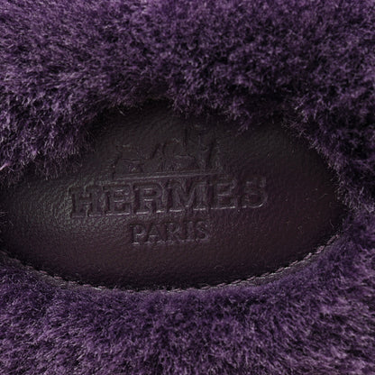 Hermes Woolskin Oran Sandals 35 Violet Fonce 8 of 9