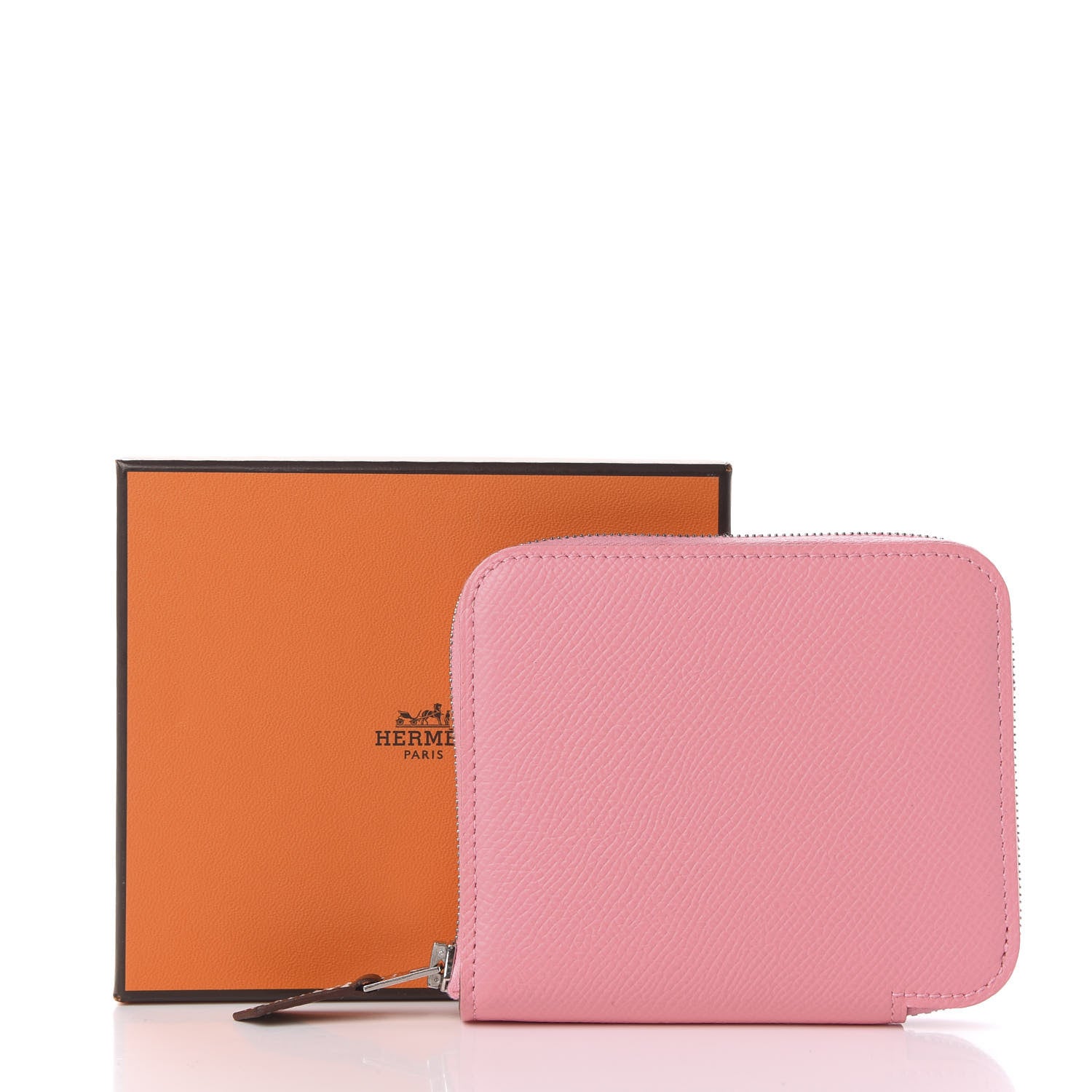 Hermes Epsom Silk'in Compact Wallet Rose Confetti 7 of 7