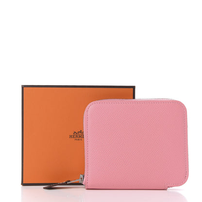 Hermes Epsom Silk'in Compact Wallet Rose Confetti 7 of 7