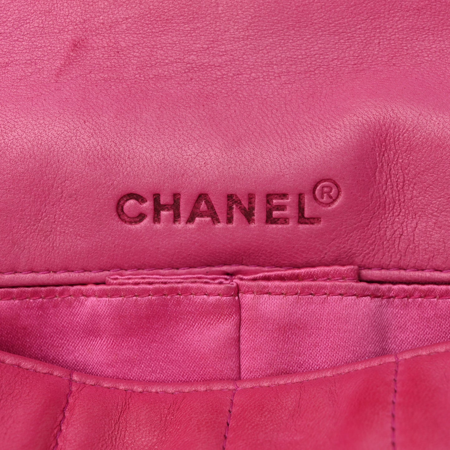 Lambskin East West Chocolate Bar Flap Pink