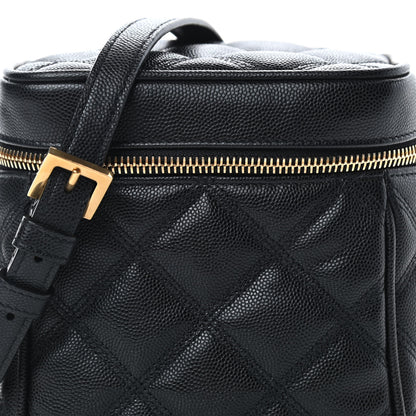 Saint Laurent Grain de Poudre Quilted 80's Vanity Bag Black 9 of 9