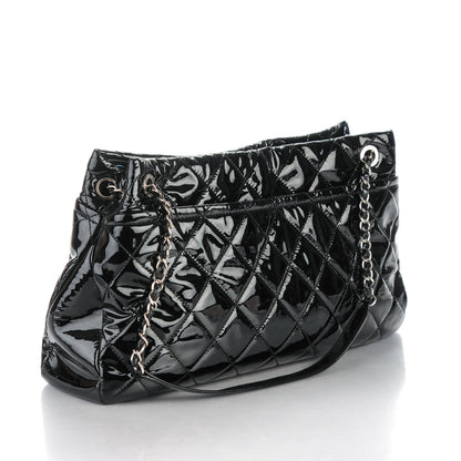 Chanel Patent Quilted Timeless CC Soft Tote Black 3 of 9