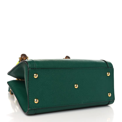 Gucci Wonka Grain Calfskin Mini Diana Tote Bag Green Yellow Fluo 4 of 12