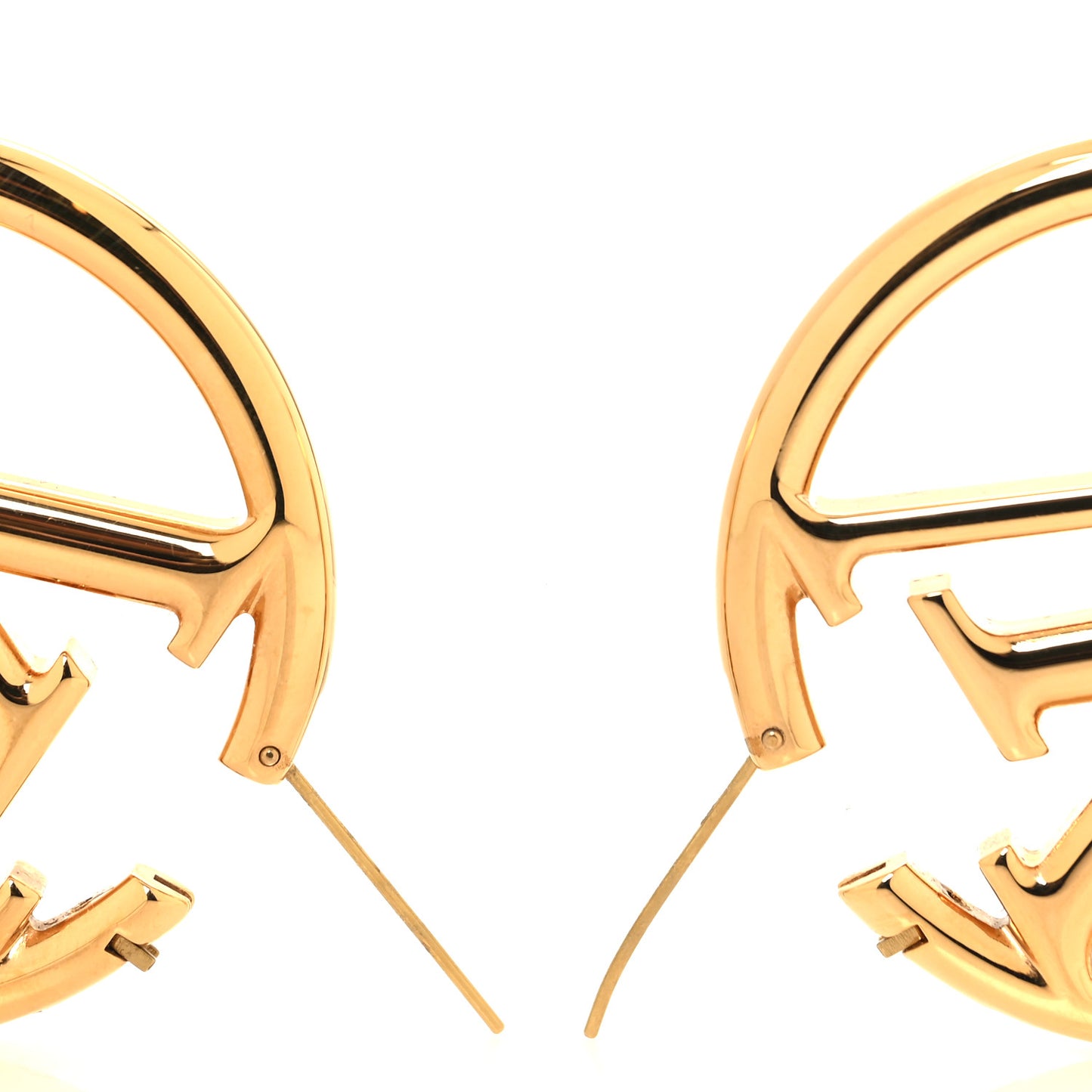 Metal Louise Hoop Earrings Gold