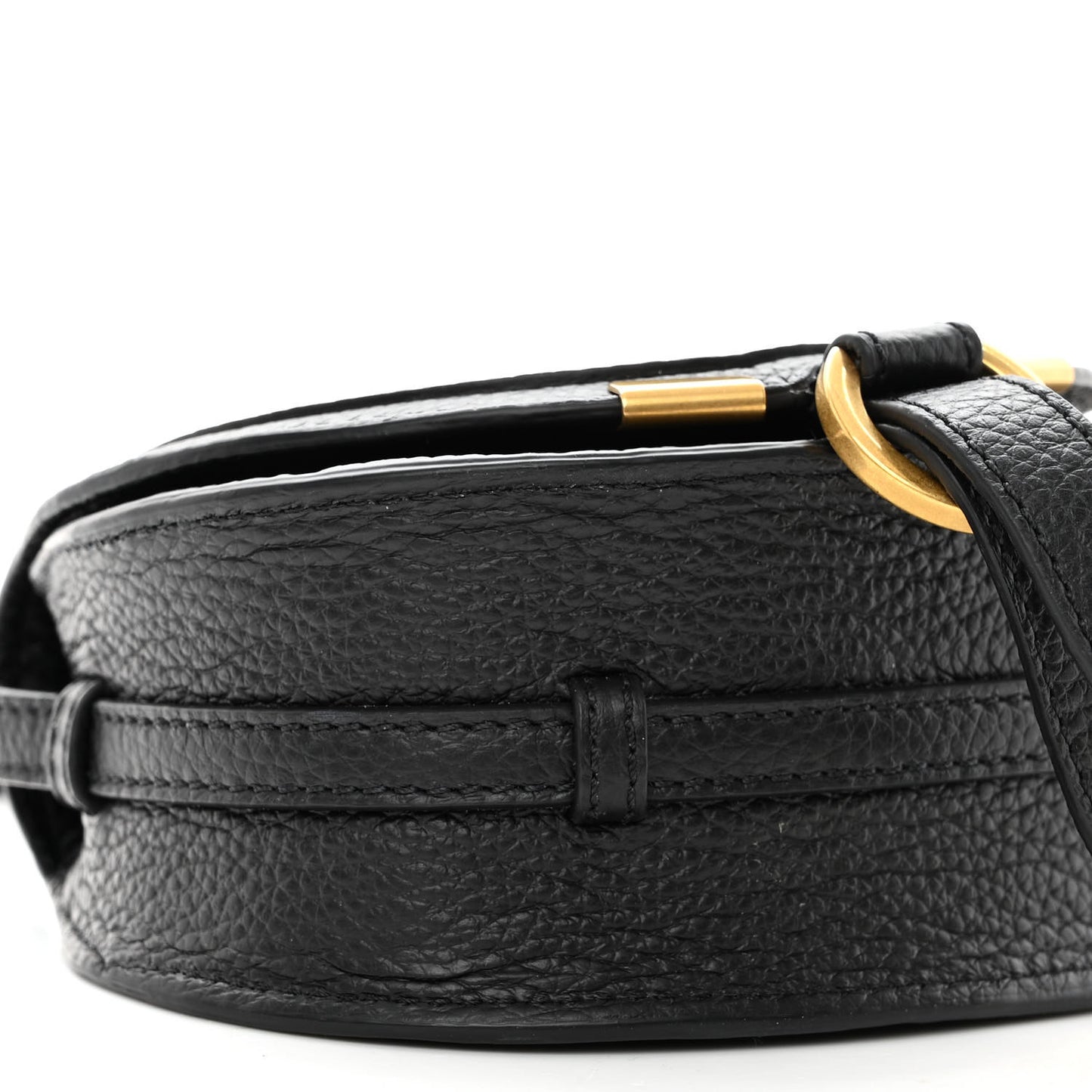 Calfskin Nano Marcie Saddle Bag Black