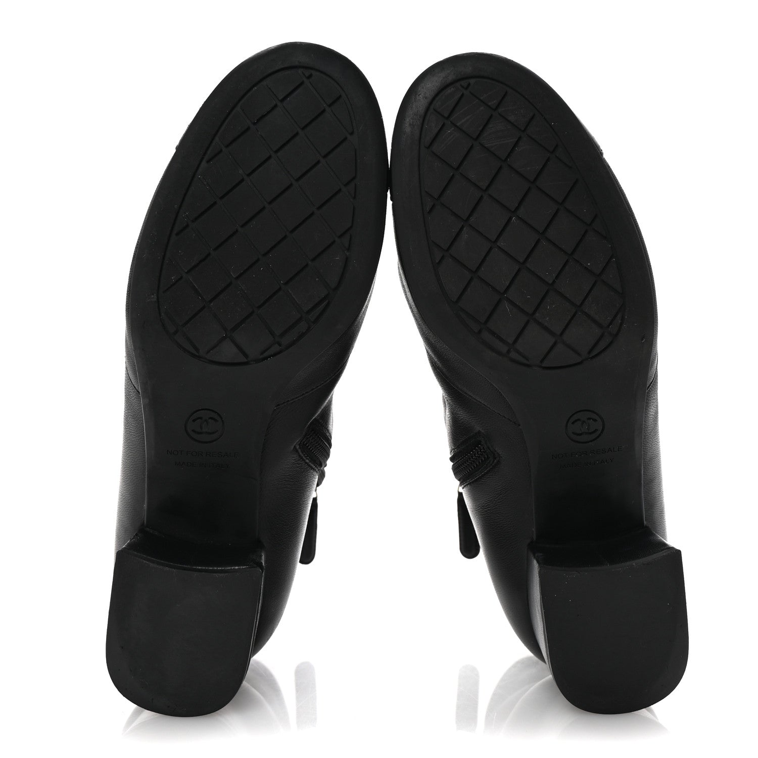 Chanel Stretch Lambskin Cap Toe CC Short Boots 38.5 Black 6 of 8