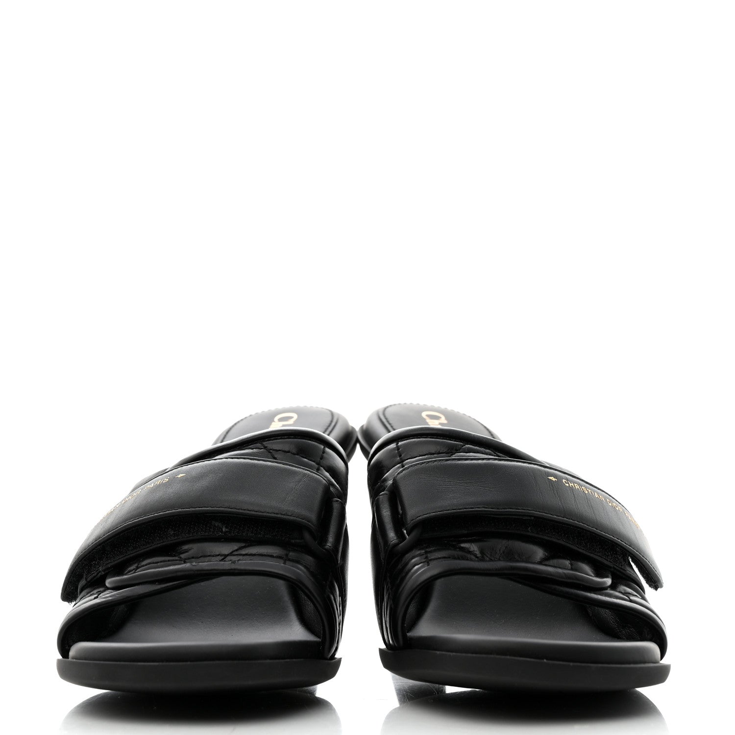 Christian Dior Calfskin Cannage Quilted Dio(r)evolution 80mm Slide Sandals 38 Black 2 of 8