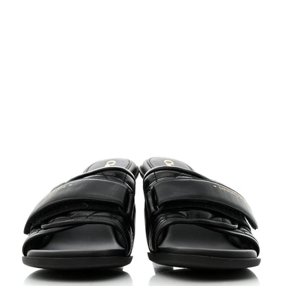 Christian Dior Calfskin Cannage Quilted Dio(r)evolution 80mm Slide Sandals 38 Black 2 of 8