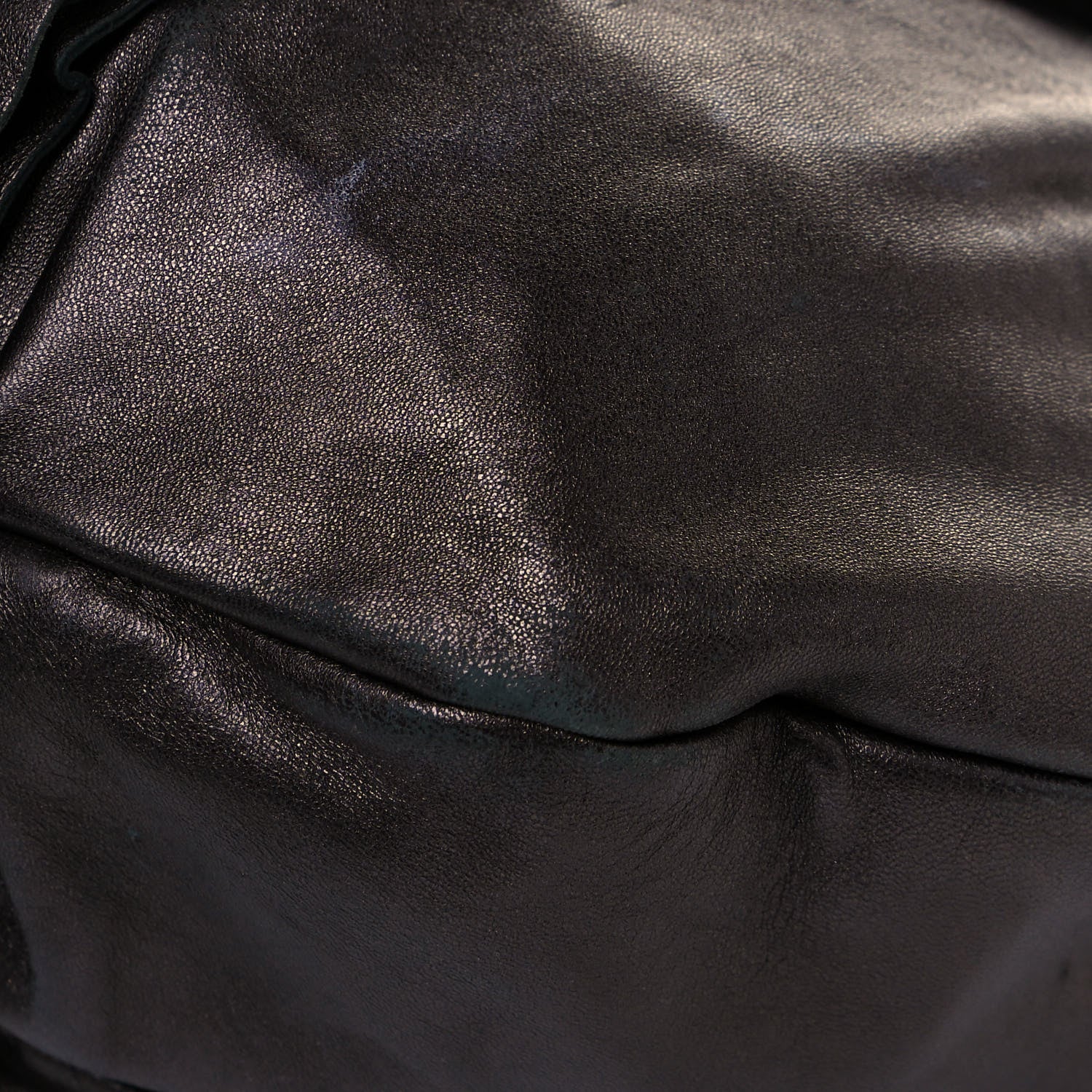 Prada Metallic Nappa Ruffle Hobo Grafite Mordore 9 of 15