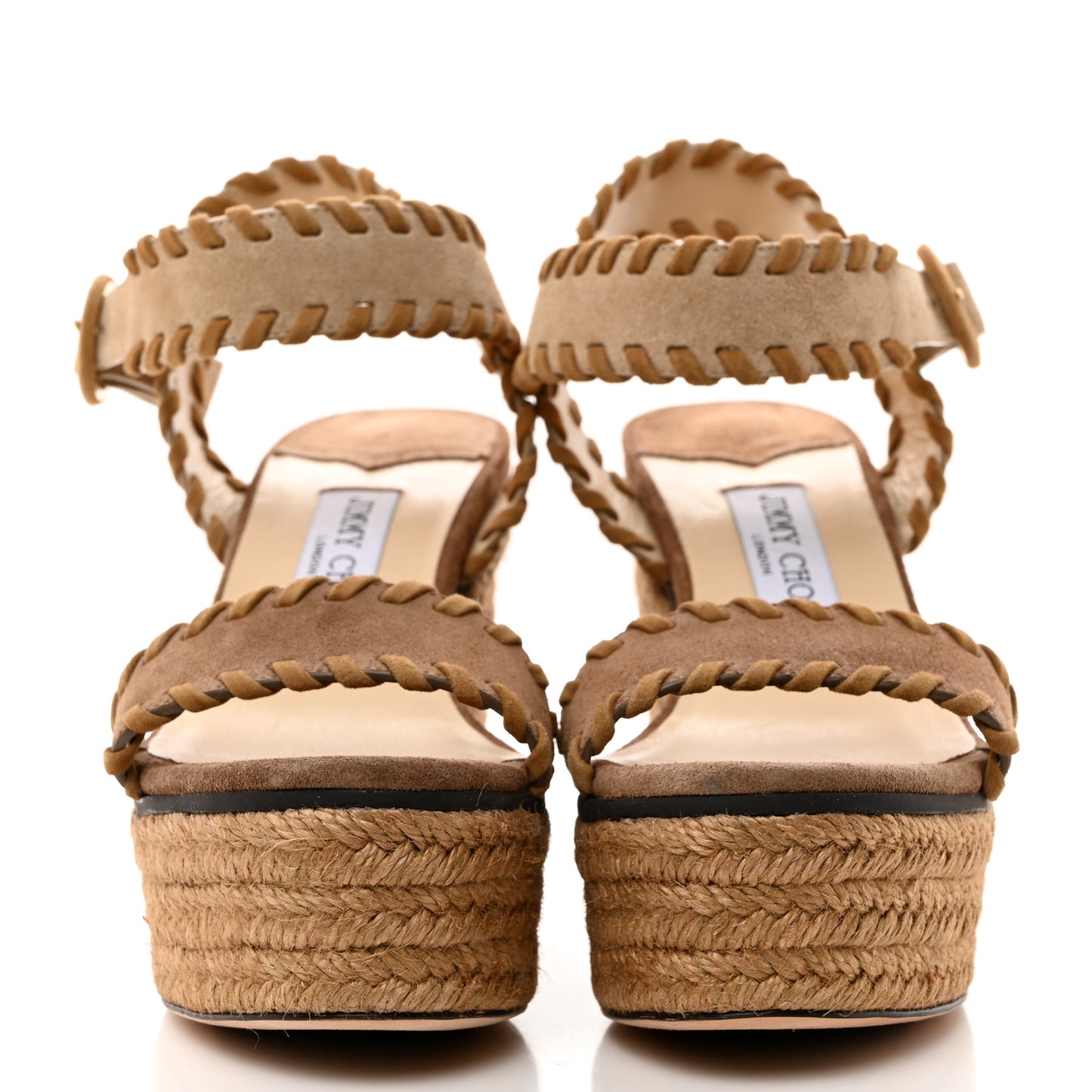 Suede Espadrille Abigail 100 Wedge Sandals 39 Brown
