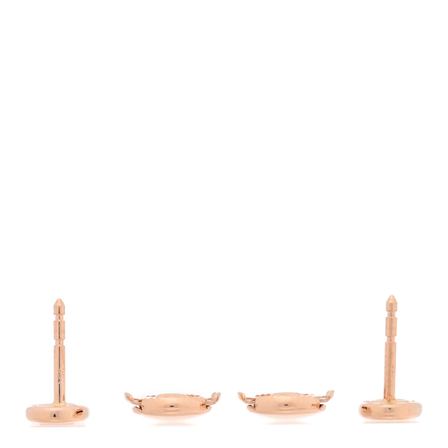 Hermes 18K Rose Gold TPM Farandole Stud Earrings 3 of 5