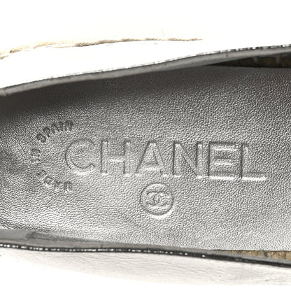 Chanel Laminated Goatskin CC Espadrilles 41 Silver 8 of 10