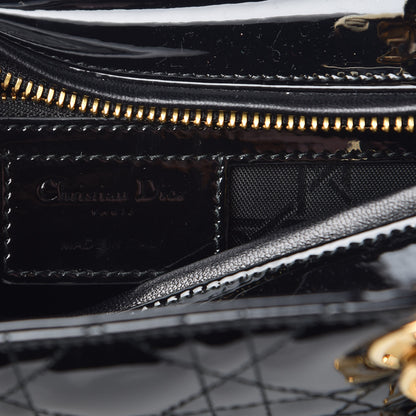 Christian Dior Patent Cannage Medium Lady Dior Black 7 of 10
