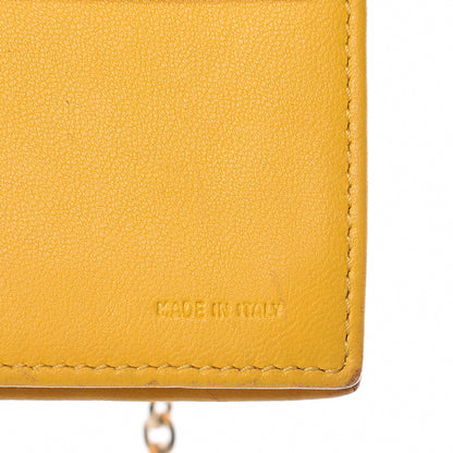 Fendi Nappa Logo Embossed Long Wallet On Chain Lemon Giallo 6 of 15