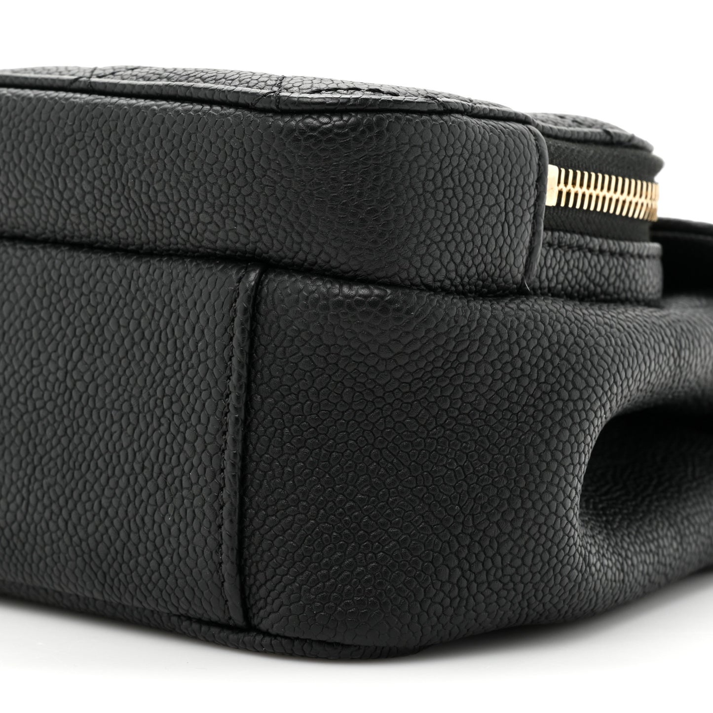 Caviar Quilted Small Business Affinity Messenger Flap Black