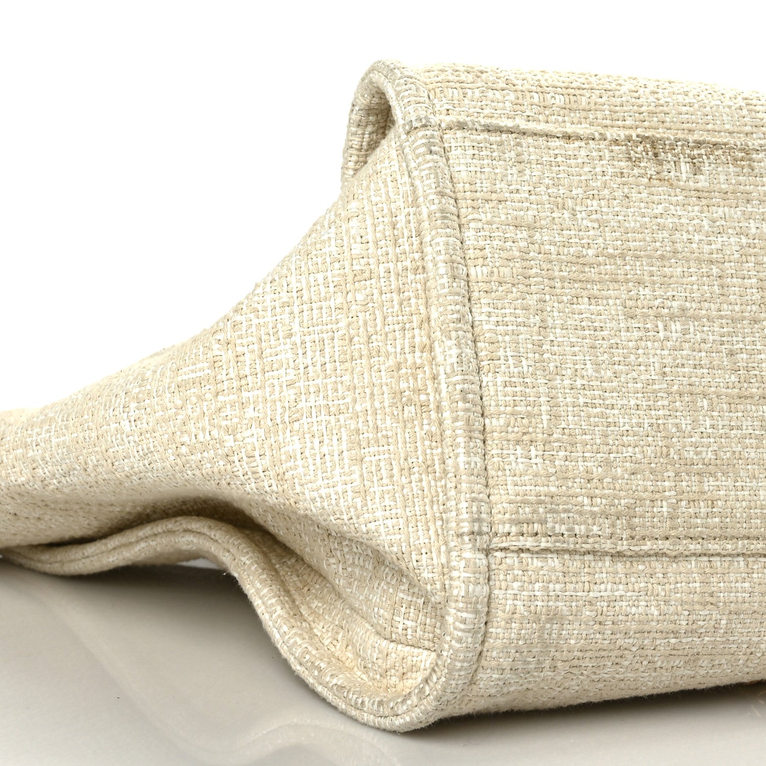 Chanel Mixed Fibers Calfskin Medium Deauville Tote Light Beige 11 of 13