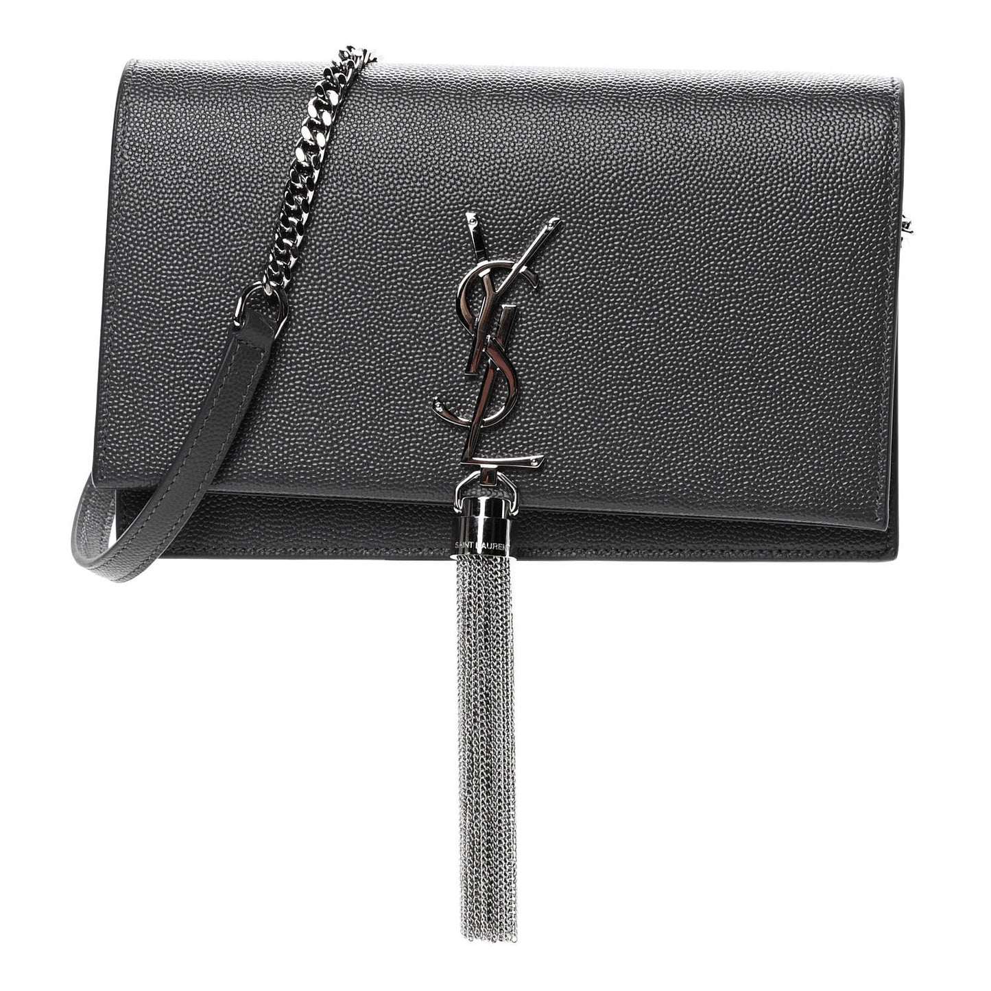 Grain De Poudre Classic Monogram Kate Tassel Chain Wallet Grey