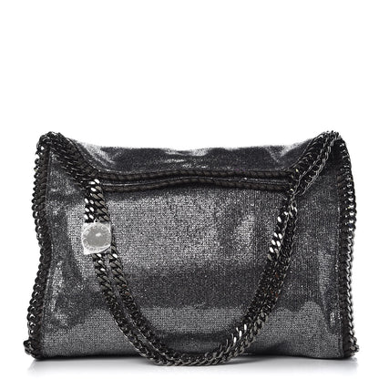 Stella McCartney Metallic Glitter Small Falabella Tote Silver 1 of 12