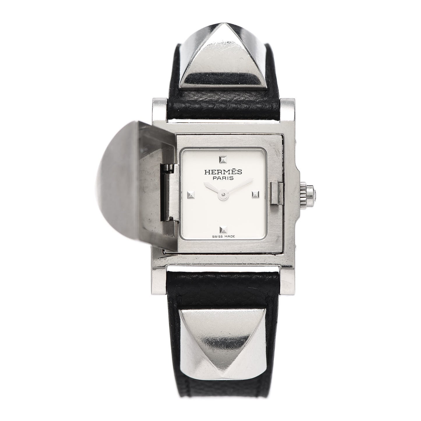 Stainless Steel Epsom 23mm Medor Quartz Watch Noir