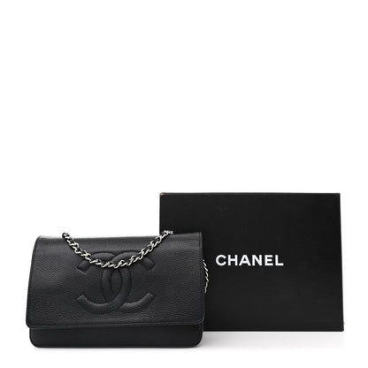 Chanel Caviar Timeless CC Wallet On Chain WOC Black 15 of 15