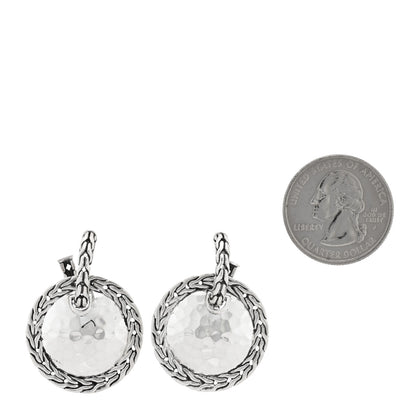 John Hardy Sterling Silver Classic Chain Hammered Disc Drop Earrings 2 of 4