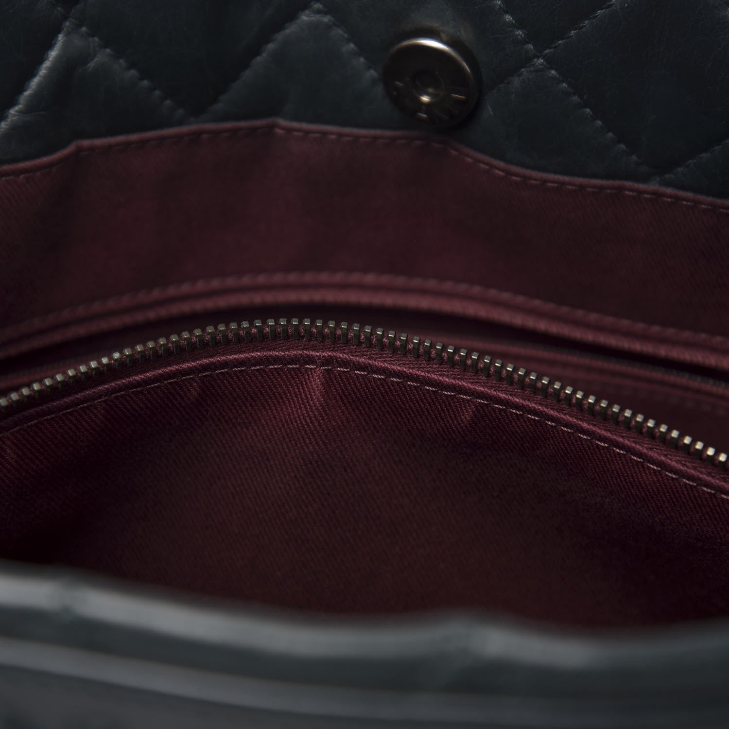 Chanel Glazed Calfskin Quilted Shopping Tote Dark Blue 8 of 11