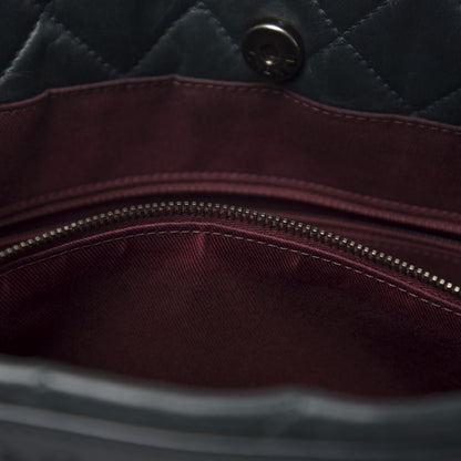 Chanel Glazed Calfskin Quilted Shopping Tote Dark Blue 8 of 11