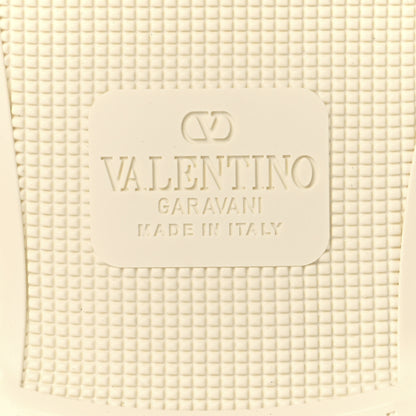 Valentino Garavani Metallic Jacquard Apres L'hiver Womens Bay By Bay Sneakers 37 Ivory Multicolor 8 of 10