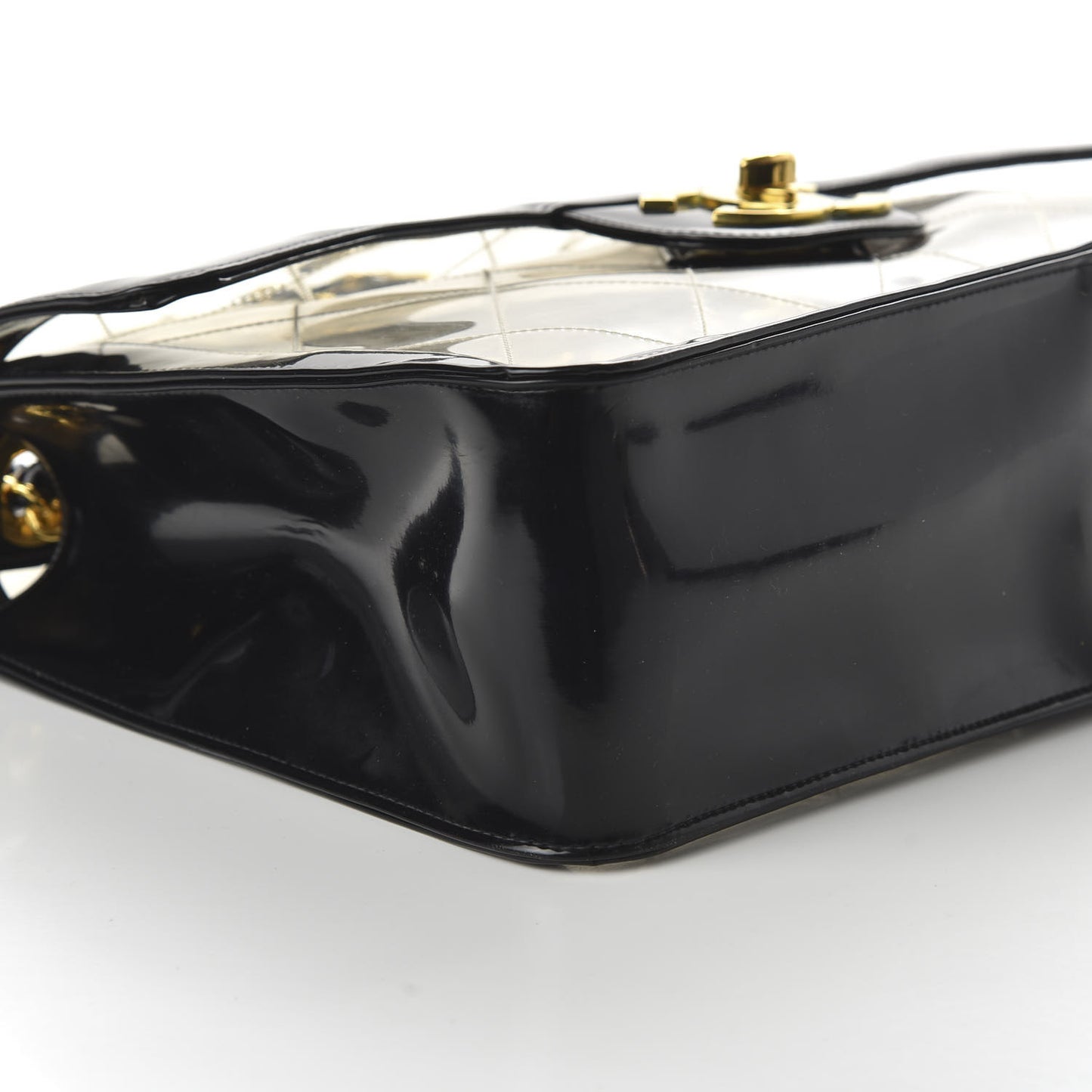 PVC Quilted Maxi Flap Black