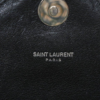 Saint Laurent Sheepskin Matelasse Chevron Monogram Large College Satchel Black 6 of 7