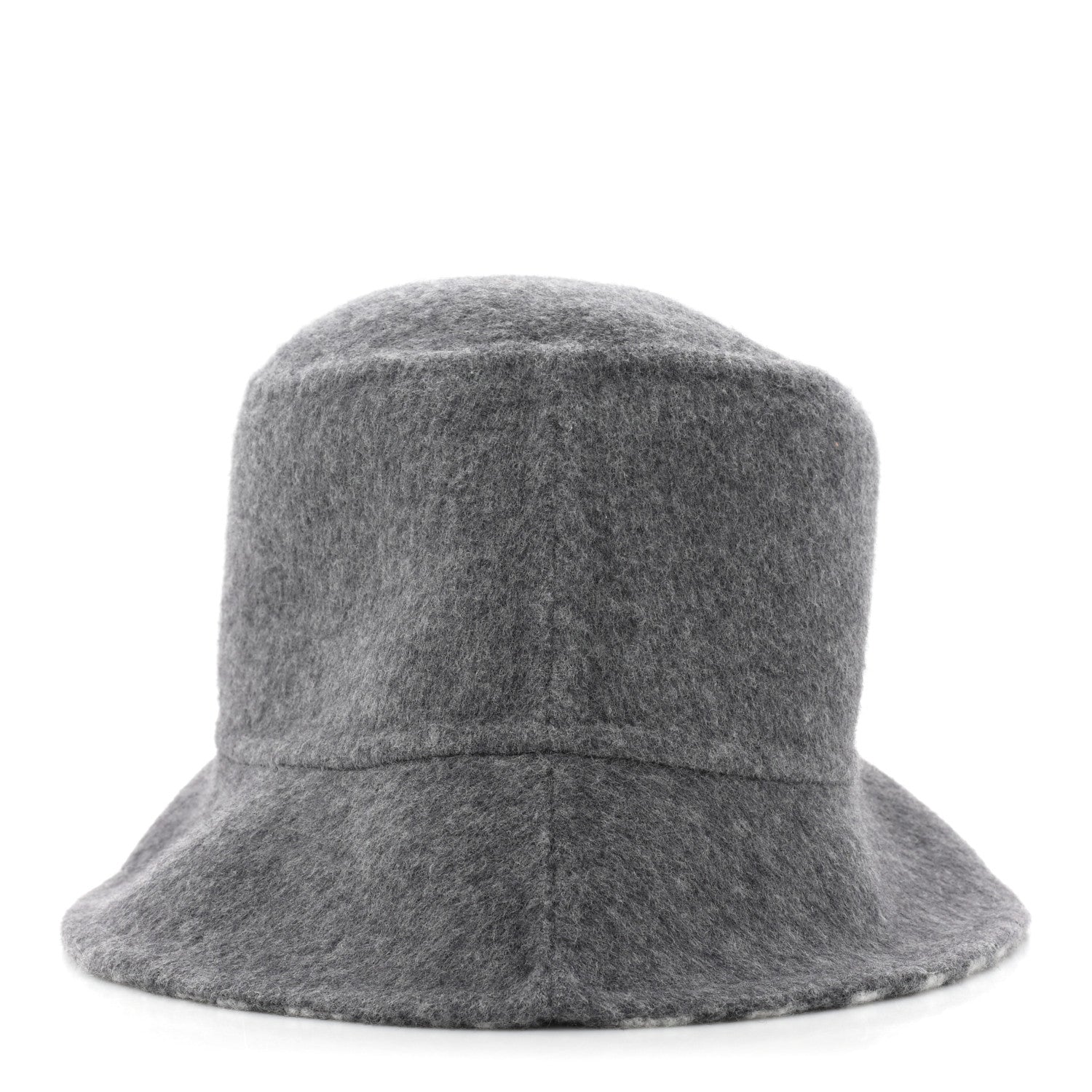 Christian Dior Wool Oblique Jacquard Bob Chic Bucket Hat 58 Grey 3 of 8