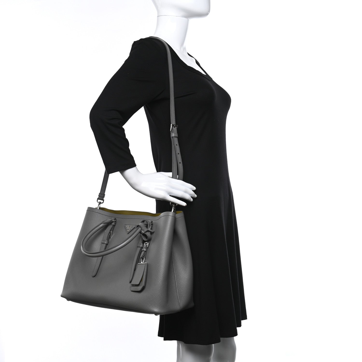 Prada Saffiano Cuir Large Double Bag Marmo Salvia 2 of 8