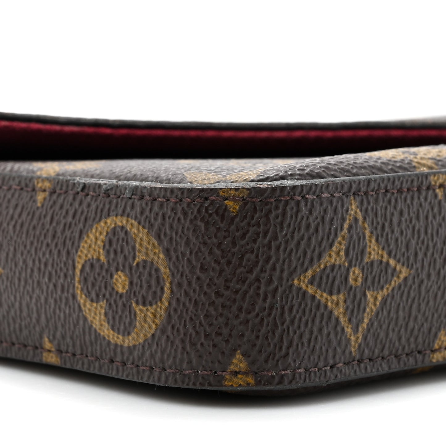Monogram Pochette Felicie Chain Wallet Fuchsia